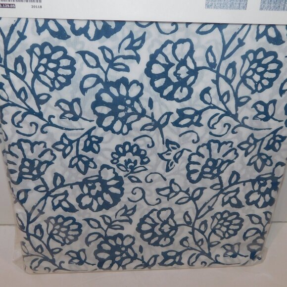 IKEA Mjolkort Tab Top Floral Curtain Panels 57 x 98 Blue/White NEW in Package - Picture 2 of 6